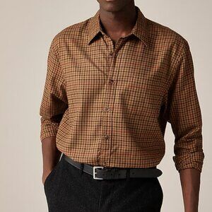 J. Crew Cotton-cashmere blend shirt in check Size XL